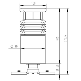 小型車載自動氣象站尺寸圖